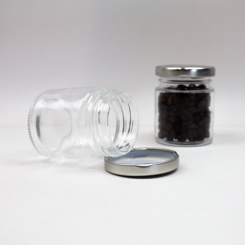 Bocal en verre couvercle aluminium 60ml - Lot de 162 pcs