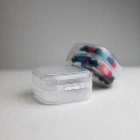 Mini boîte de rangement carré 8ml - Lot de 100 pcs