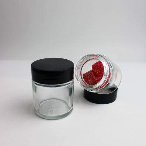 Bocal en verre couvercle lisse 30ml - Lot de 180 pcs