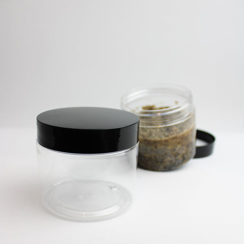 Bocal plastique couvercle lisse 150ml - Lot de 100 pcs