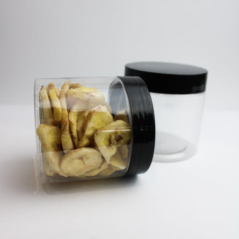 Bocal plastique couvercle lisse 200ml - Lot de 100 pcs