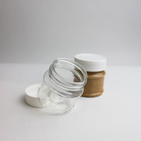 Bocal plastique couvercle strié 50ml - Lot de 100 pcs