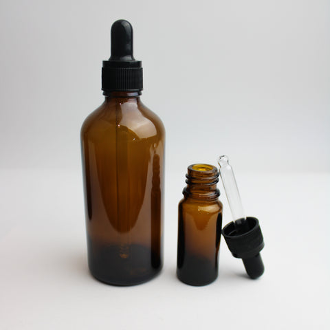 Flacon compte goutte ambré - vendu en lot