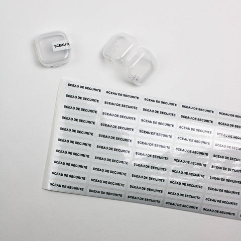 Etiquettes adhésives de scellage 40x10mm - Paquet de 1000
