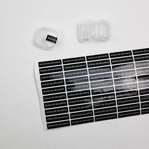 Etiquettes adhésives de scellage 40x10mm - Paquet de 1000