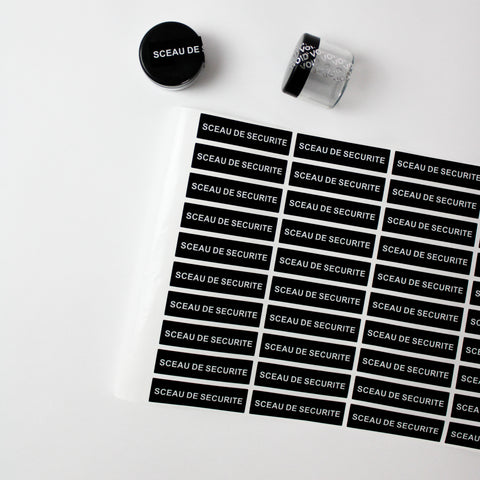 Etiquettes adhésives de scellage 60x15mm - Paquet de 1000