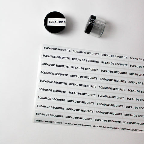 Etiquettes adhésives de scellage 60x15mm - Paquet de 1000