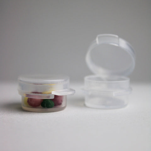 Mini boîte de rangement ronde 1ml - Lot de 100 pcs